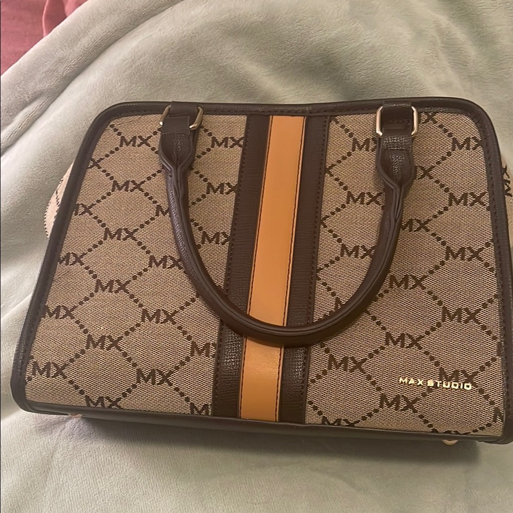 Max Studio Brown and Beige Tote Bag